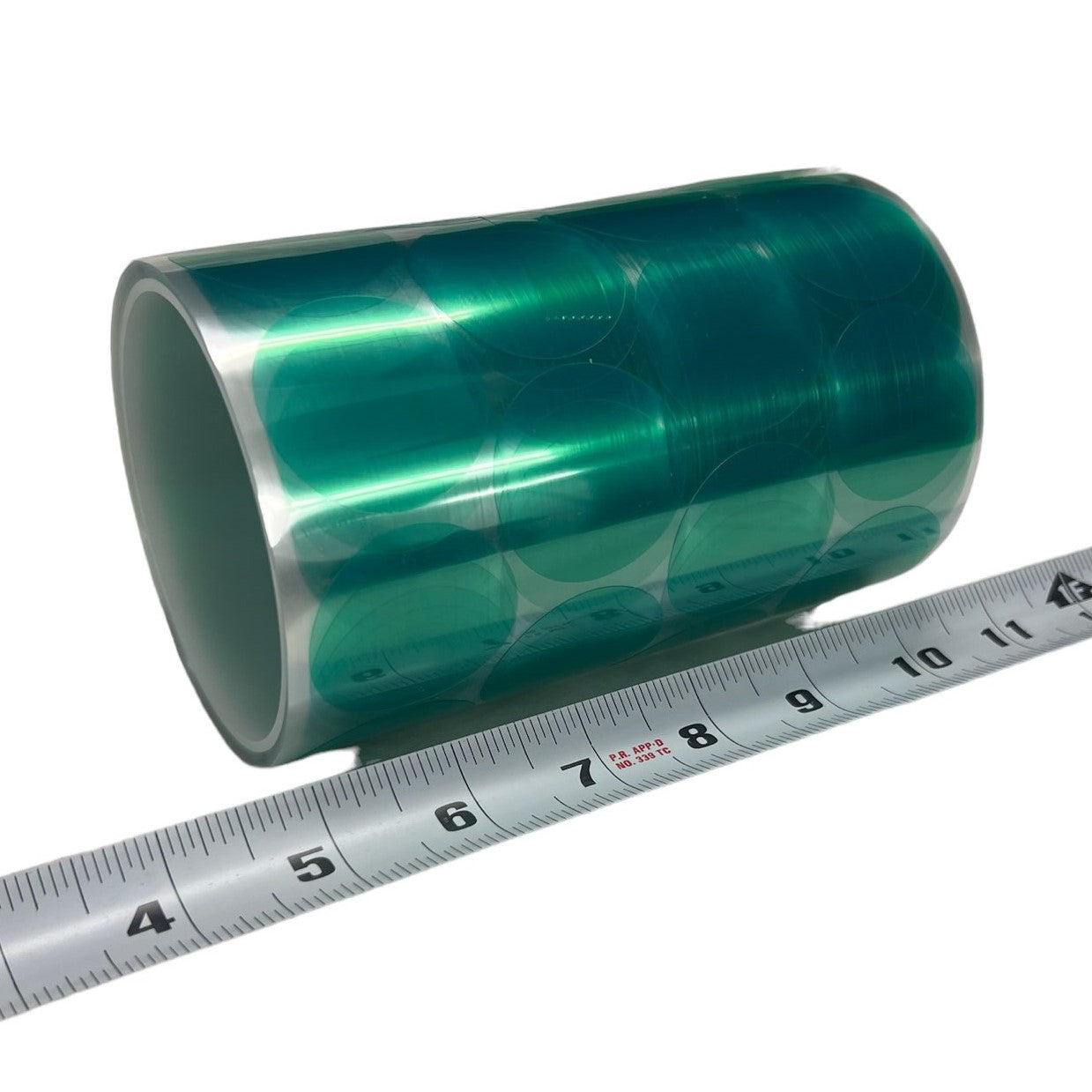 1.5" High Temp Green Polyester Tape-Dots