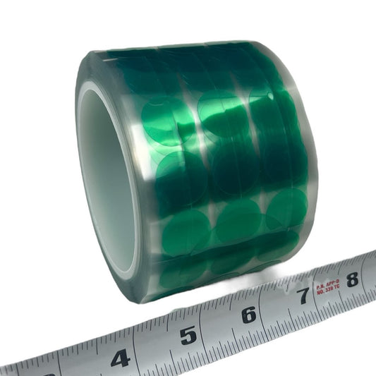 3/4" High Temp Green Polyester Tape-Dots