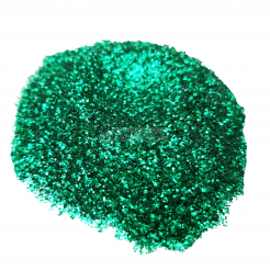 Aluminum Glitter Green Tetra (Large Flake) 8 Ounces