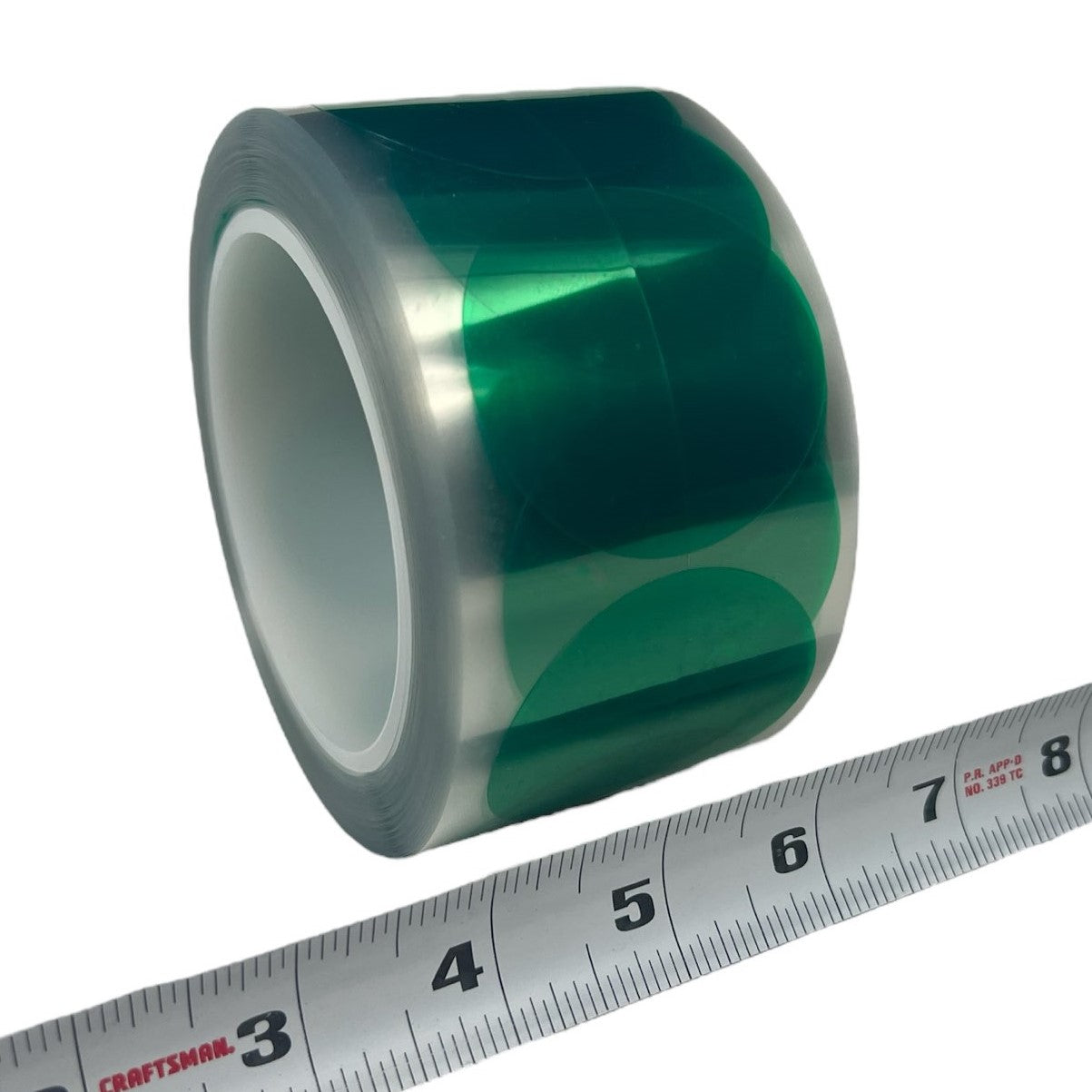 2" High Temp Green Polyester Tape-Dots