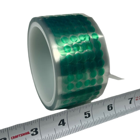 1/4" High Temp Green Polyester Tape-Dots