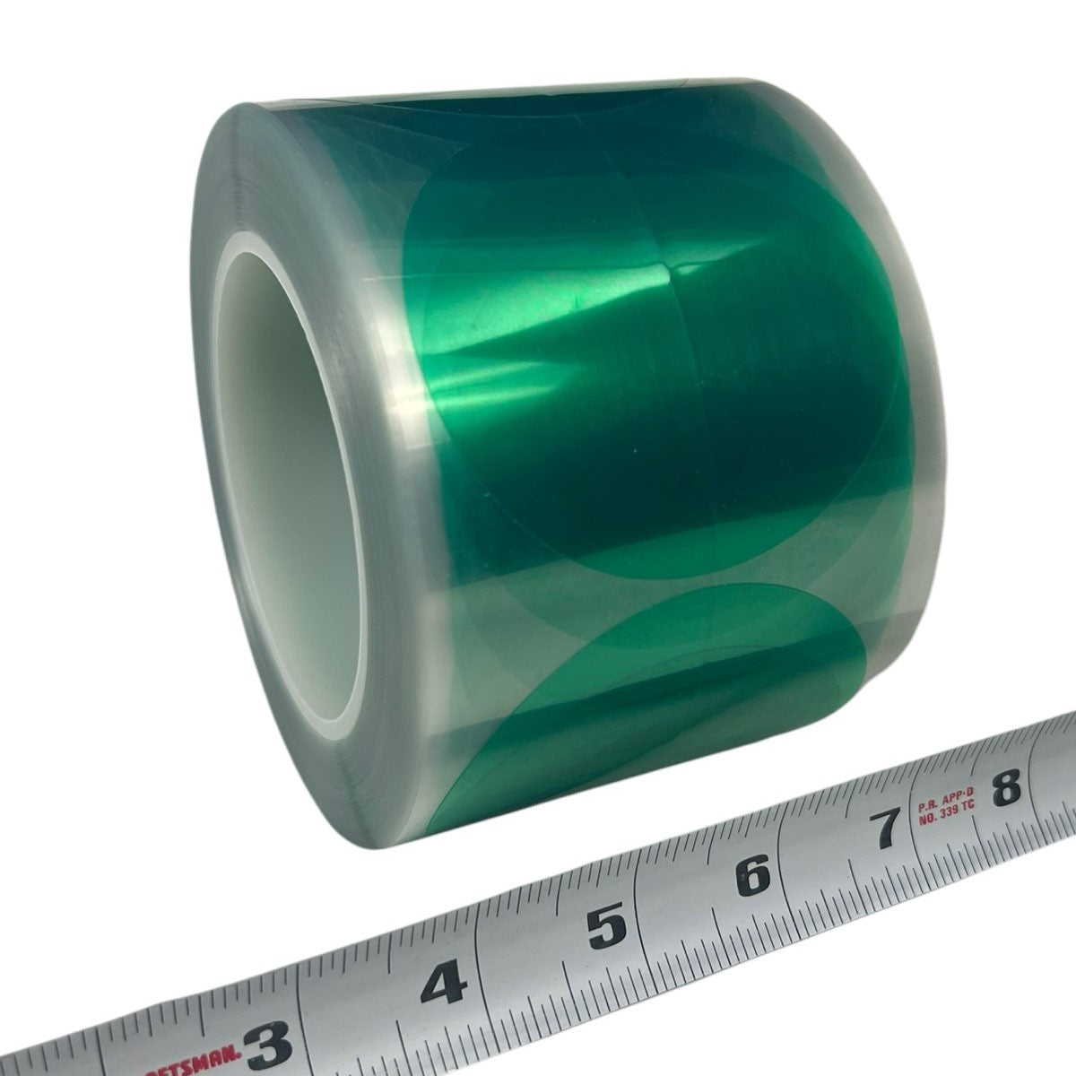 3" High Temp Green Polyester Tape-Dots