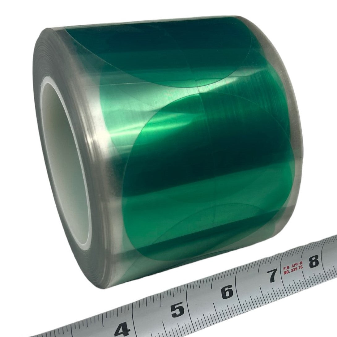 3.25" High Temp Green Polyester Tape-Dots