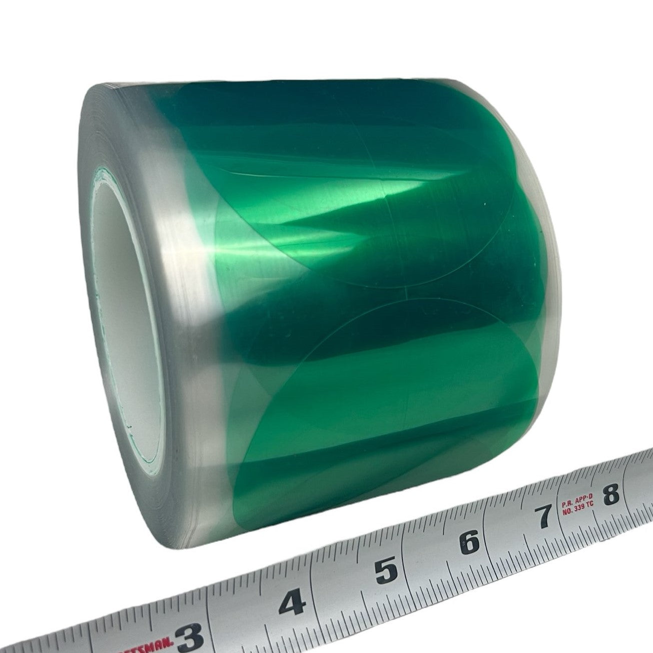 3.50" High Temp Green Polyester Tape-Dots