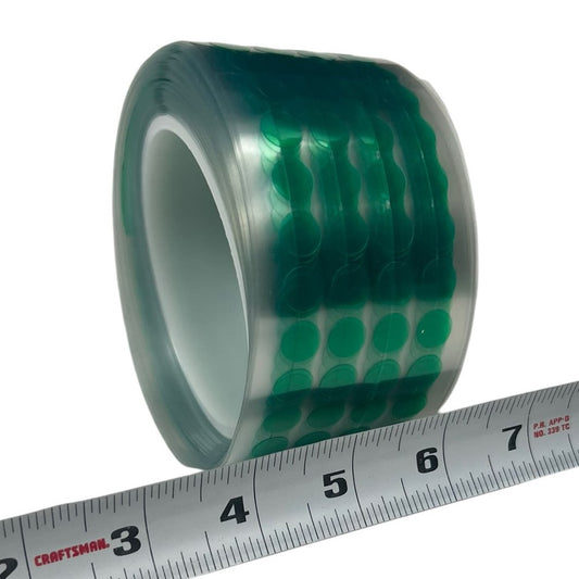 3/8" High Temp Green Polyester Tape-Dots